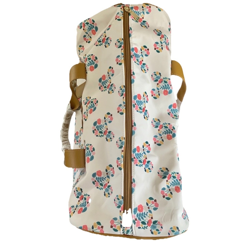 Bioworld Disney Mickey Mouse Rolling Duffle Bag 20" Carry On Travel Floral NWT - Picture 5 of 16